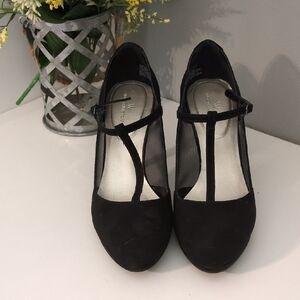 Worthington Elegant Black Women's T-Strap Heels